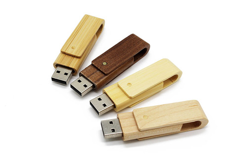 twister bamboo wooden usb flash drive promotional