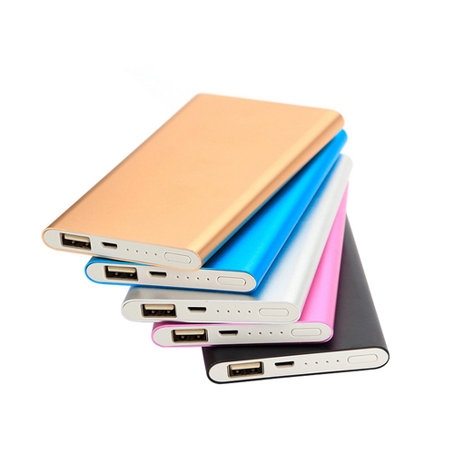 Metal Power Bank ultra-thin portable mobile phone charging treasure business gift 4000 mah mobile po