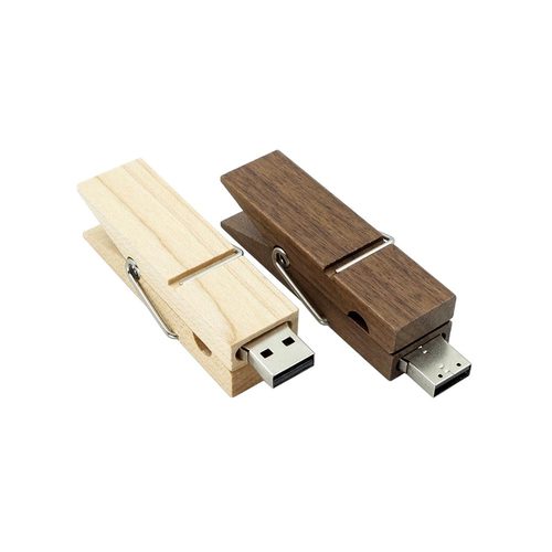 wooden clip usb flash drive
